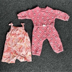 EUC Carter’s Baby Girl Romper Bundle Size 6 Months